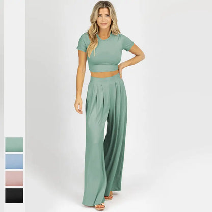 Lounge Wide Pants and Top Set