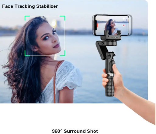 360 Rotation Gimbal Stabilizer Selfie Stick Tripod from That Gettin Spot.